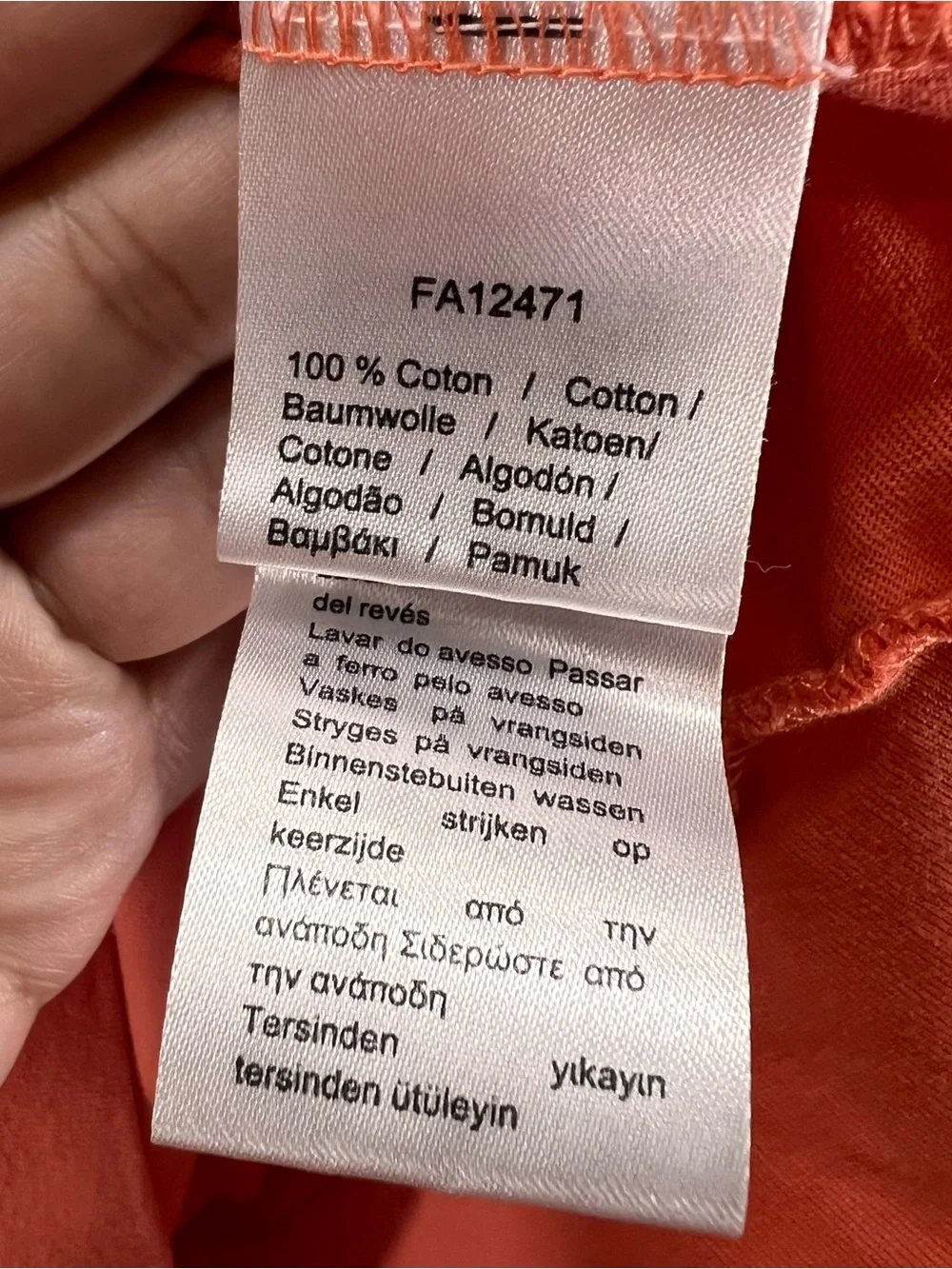 Lacoste Hoodie Mens M Orange Cotton Jersey Lightweight Logo Pullover Sweatshirt